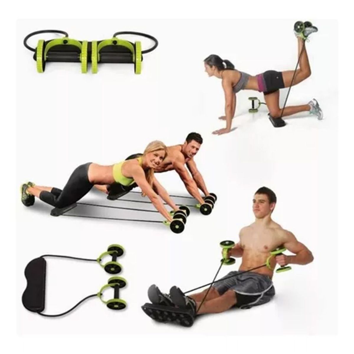 GENERICO - Liga Y Rueda Multifuncional Ejercicios De Abdomen Y Cintura