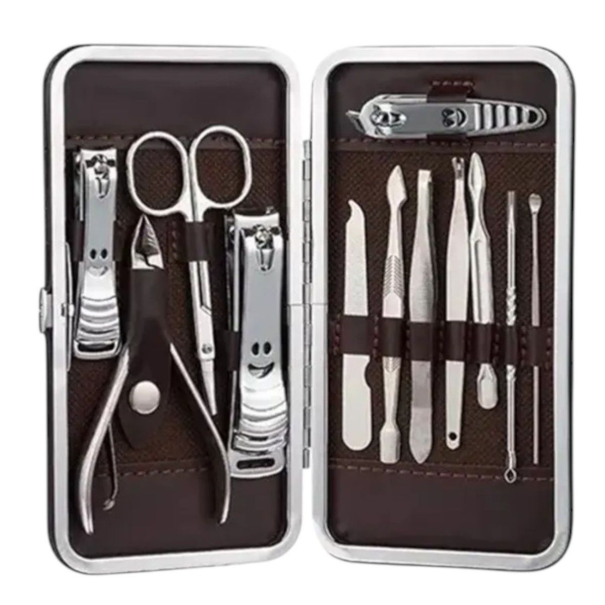 GENERICO - Set Manicure 12 Piezas Corta Uñas Pinzas Herramientas