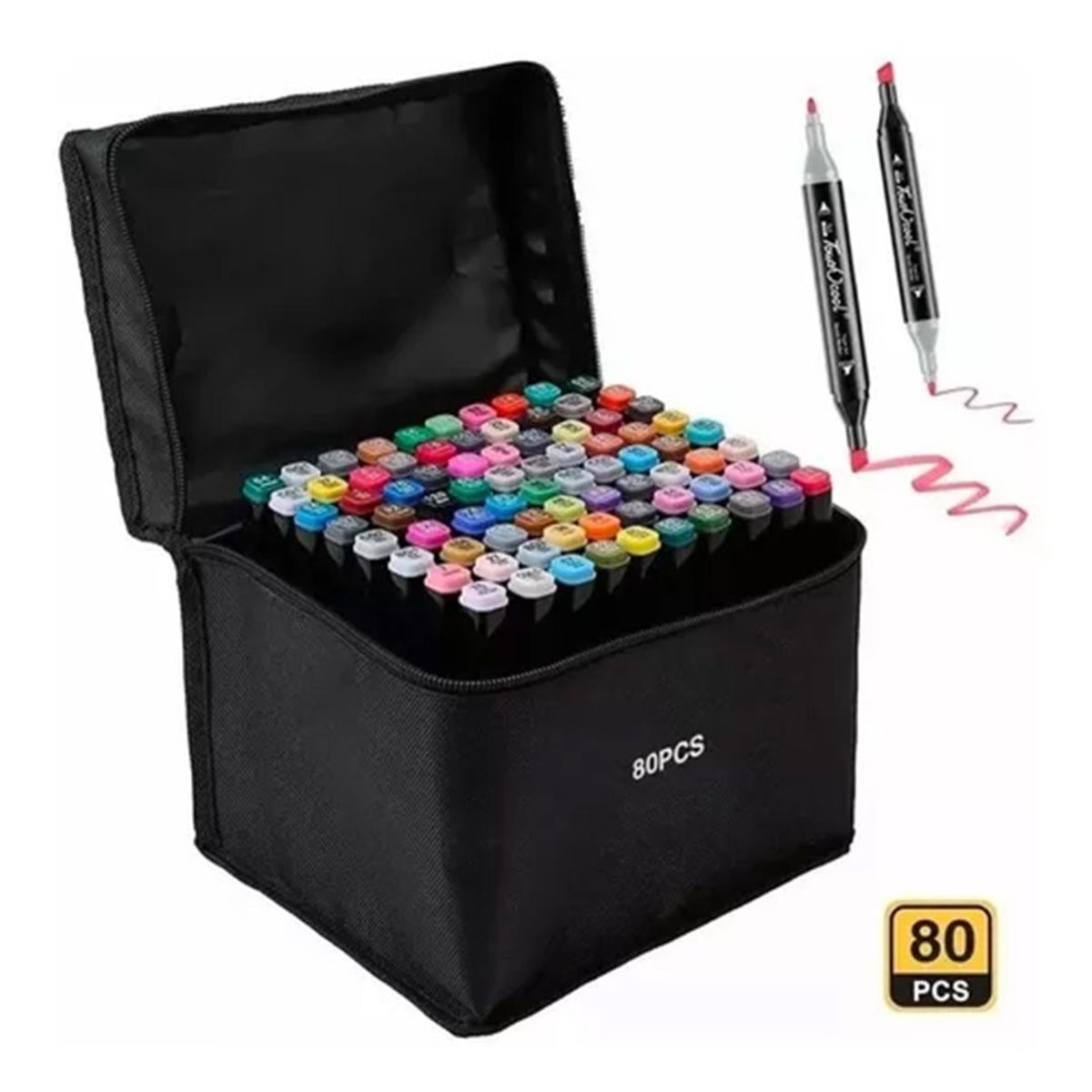 GENERICO - Marcadores Touchfive 80 Lapices Colores Profesional Colores