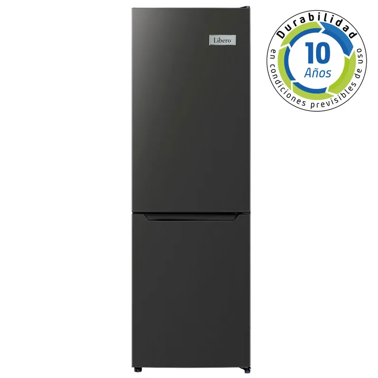 LIBERO REFRIGERADOR BOTTOM FREEZER FRIO DIRECTO 157 LTS NEGRO