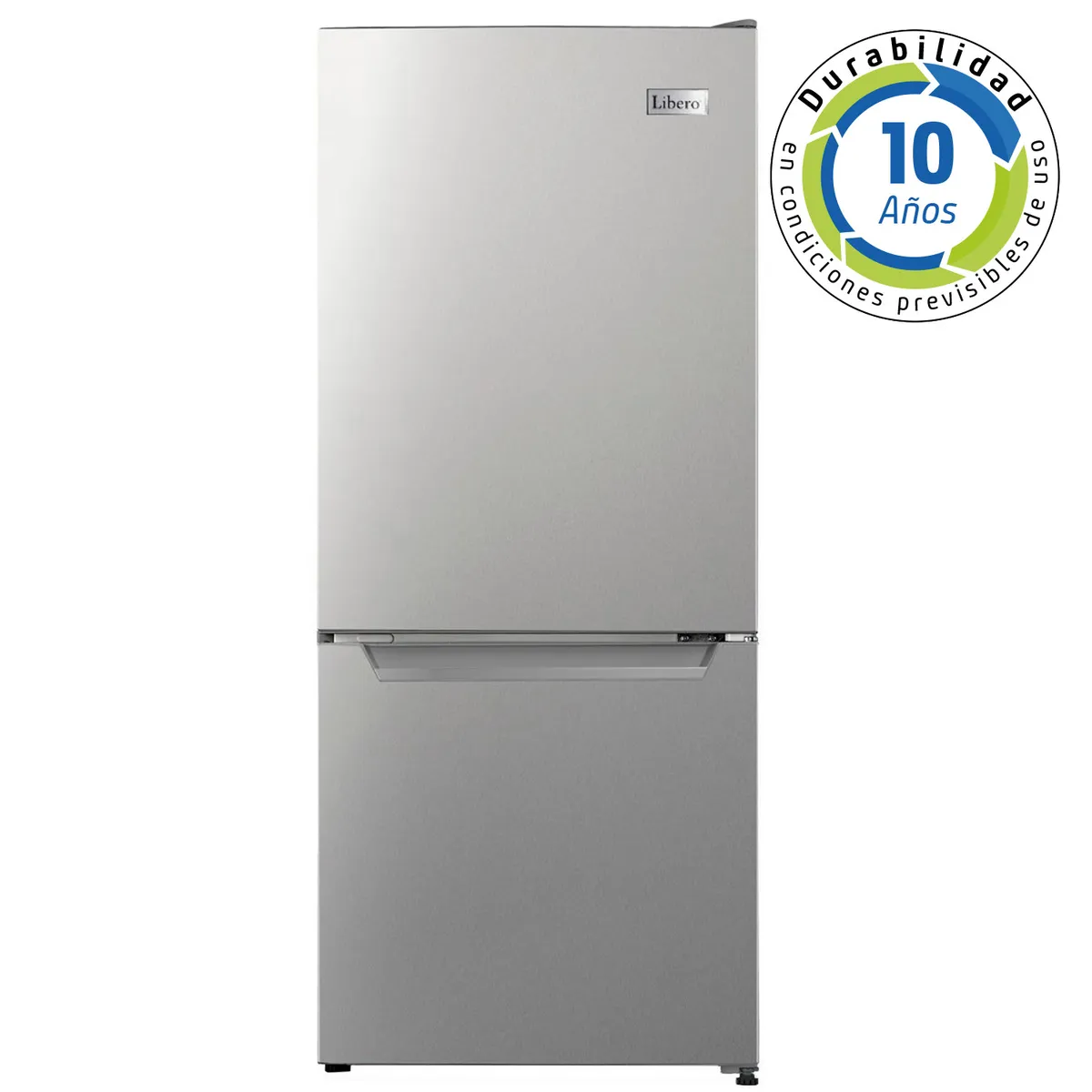 LIBERO - REFRIGERADOR BOTTOM FREEZER FRIO DIRECTO LRB-140DFI INOX