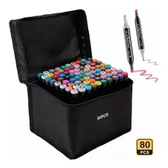 GENERICO - Marcadores Touchfive 80 Lapices Colores Profesional Colores
