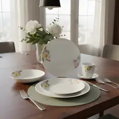 GENERICO - Vajilla 30 piezas con diseño Flores Girasol