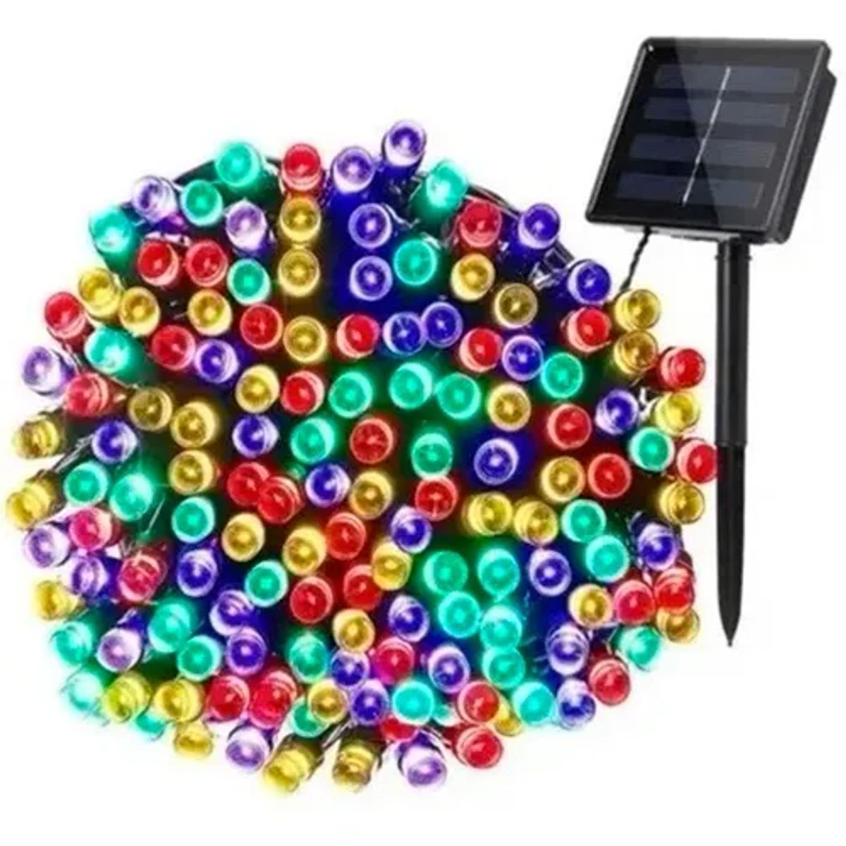 GENERICO - Guirnalda Luces Solares Navidad 10 Metros 100 Led Multicolor Ext