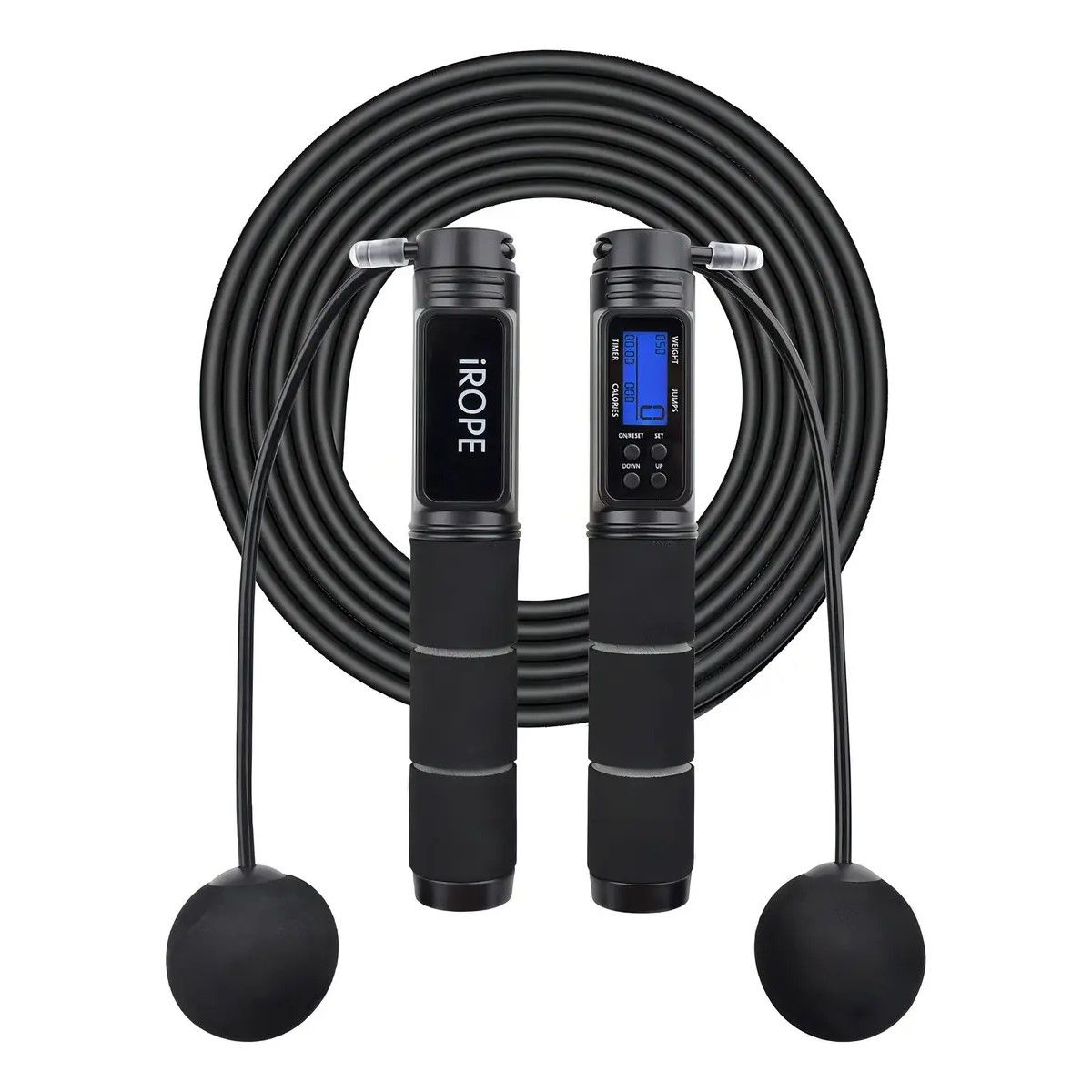 GENERICO - Cuerda De Saltar Inalámbrica Ajustable Con Contador Digital Negro BELUG