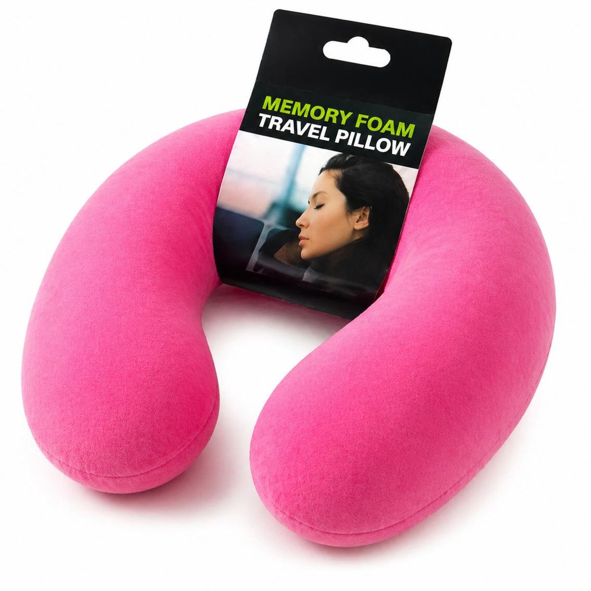 GENERICO - ALMOHADA DE VIAJE ERGONOMICA COJIN DE CUELLO COMODA - ROSA