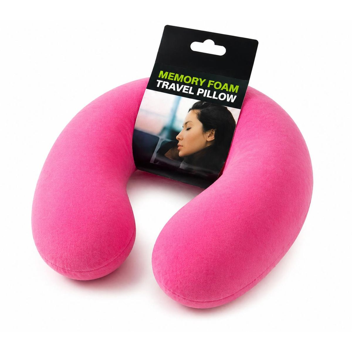 GENERICO - ALMOHADA DE VIAJE ERGONOMICA COJIN DE CUELLO COMODA - ROSA