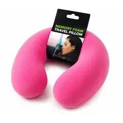 GENERICO - ALMOHADA DE VIAJE ERGONOMICA COJIN DE CUELLO COMODA - ROSA