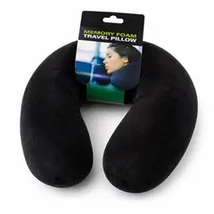 GENERICO - ALMOHADA DE VIAJE ERGONOMICA COJIN DE CUELLO COMODA - NEGRO