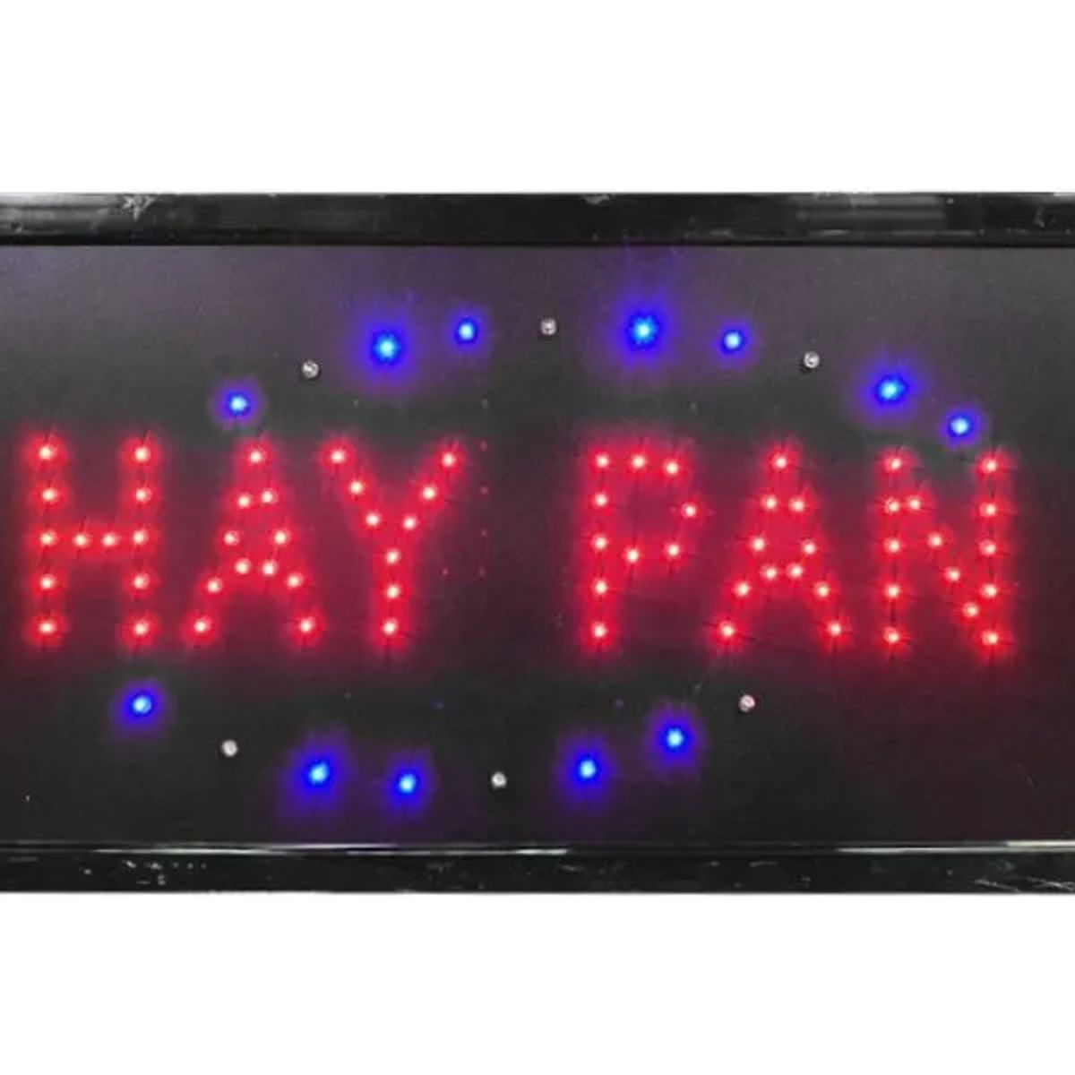GENERICO - Letrero Led Signs Luminoso Aviso Hay Pan