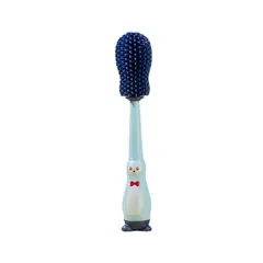 GENERICO - Cepillo Limpia Mamadera Silicona Biberon 3 En 1 Azul