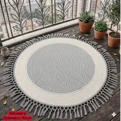 GENERICO - Alfombra Diseño Redonda Nueva Sisal 90cm