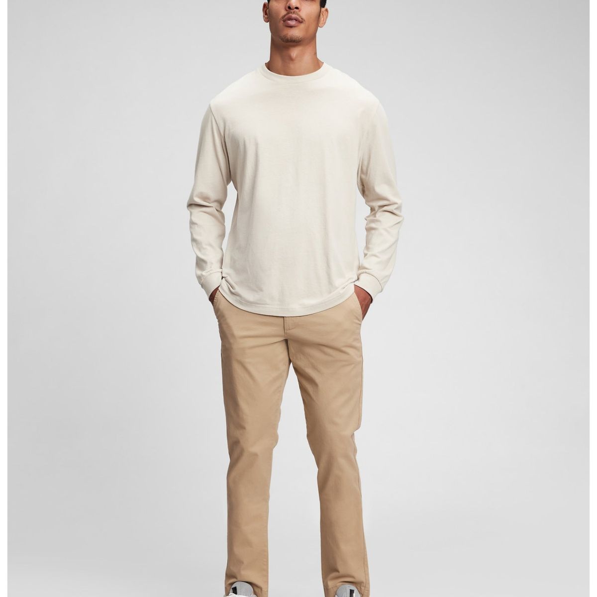 GAP - Pantalón Hombre Slim Beige GAP