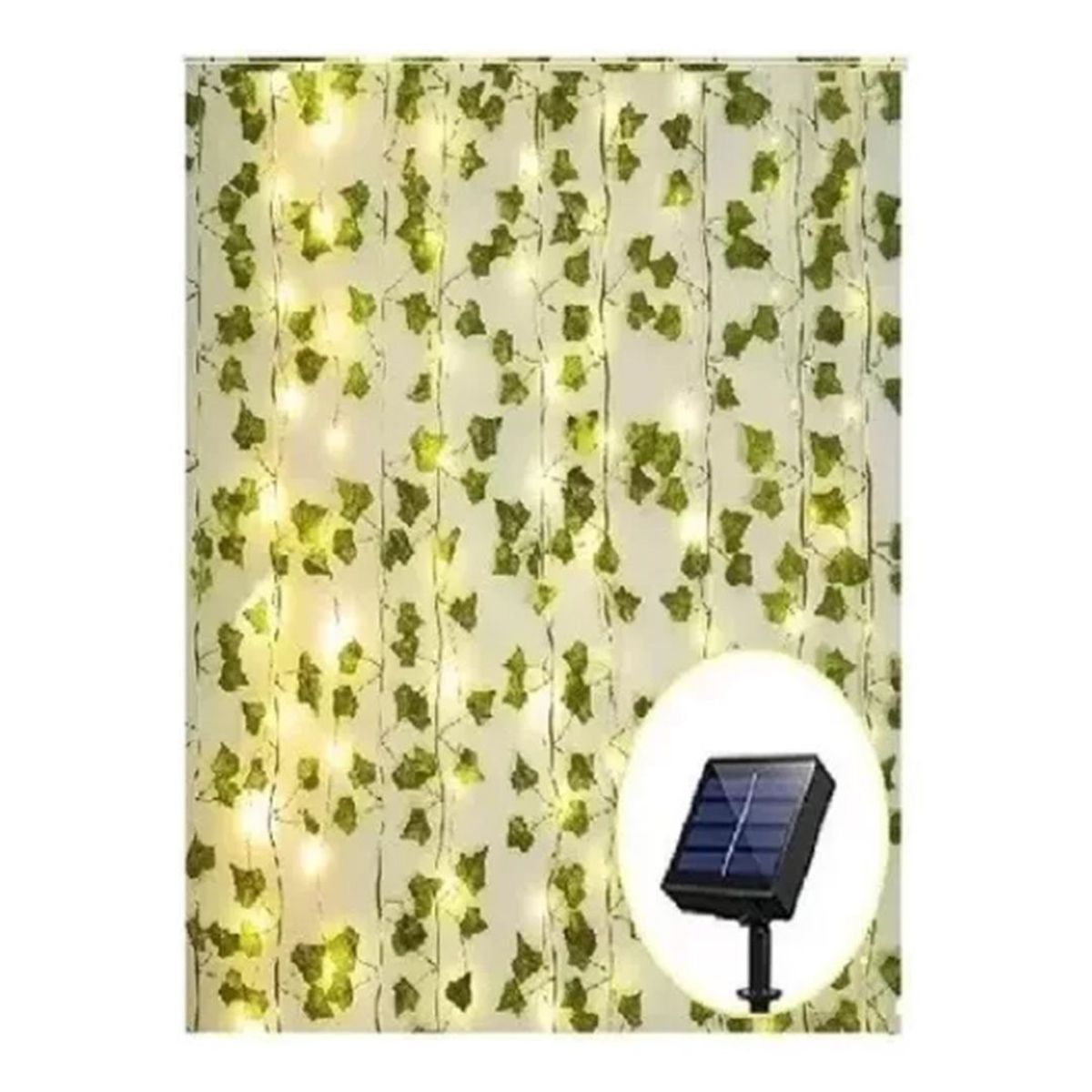 GENERICO - Guirnalda De Luces Led Solar Enredadera Hojas 3x3 Mts