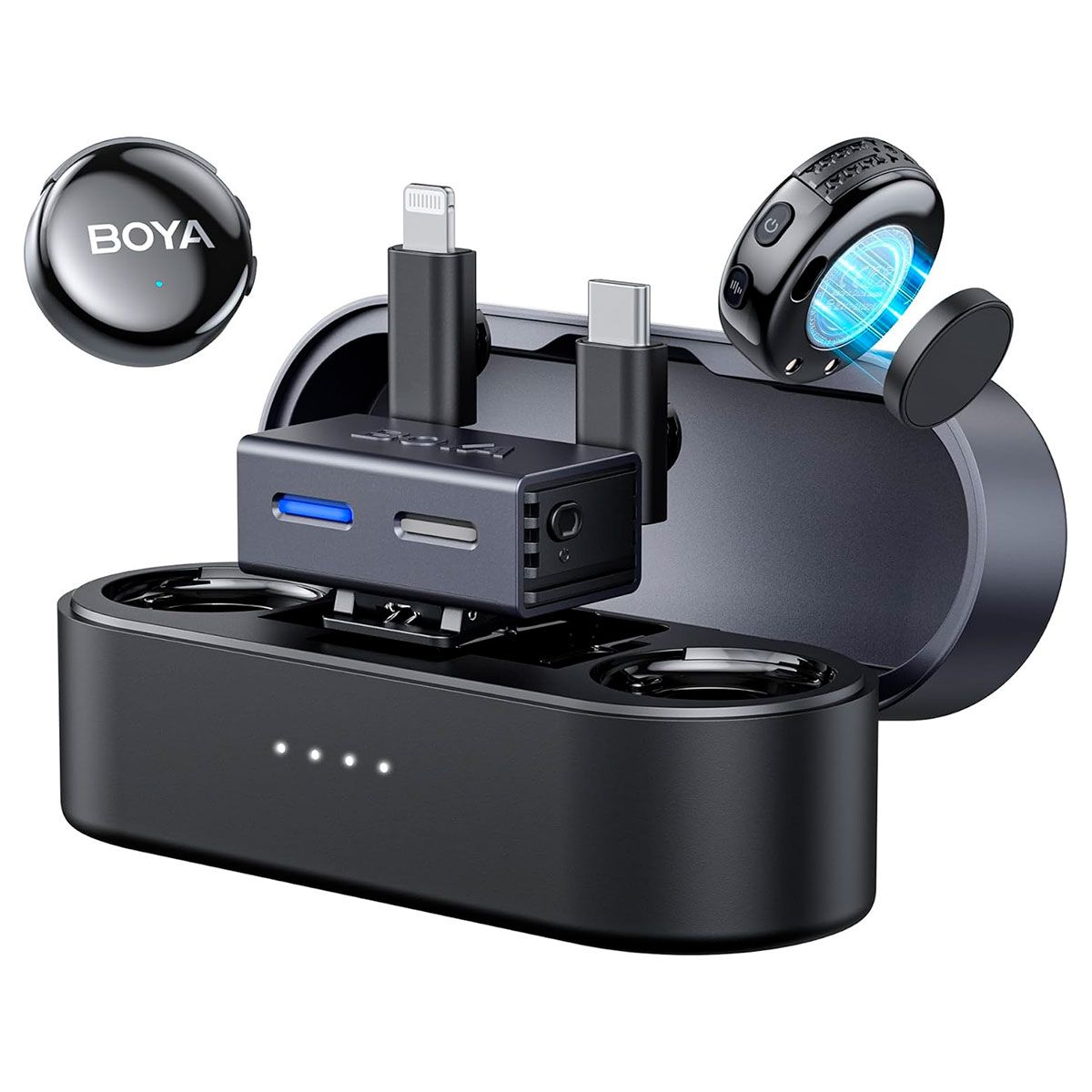 BOYA - Micrófono Inalámbrico Boya Boyalink 3 Para Celular Cámara USB-C Lightning