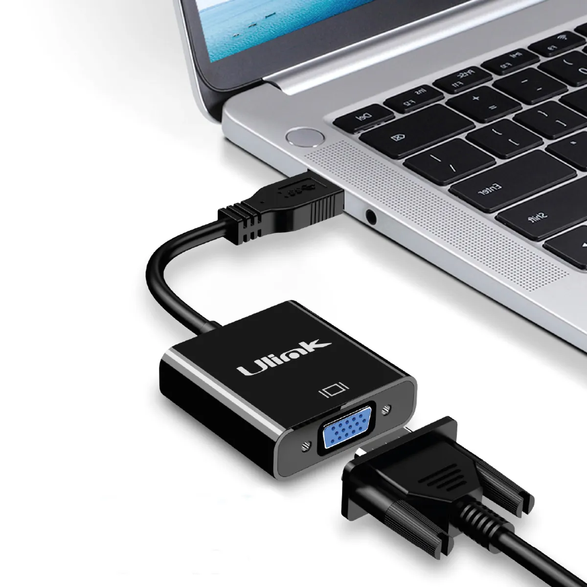 ULINK - Adaptador de Video USB 3.0 a VGA Full HD 1080p - uLink UL-USBVGA3