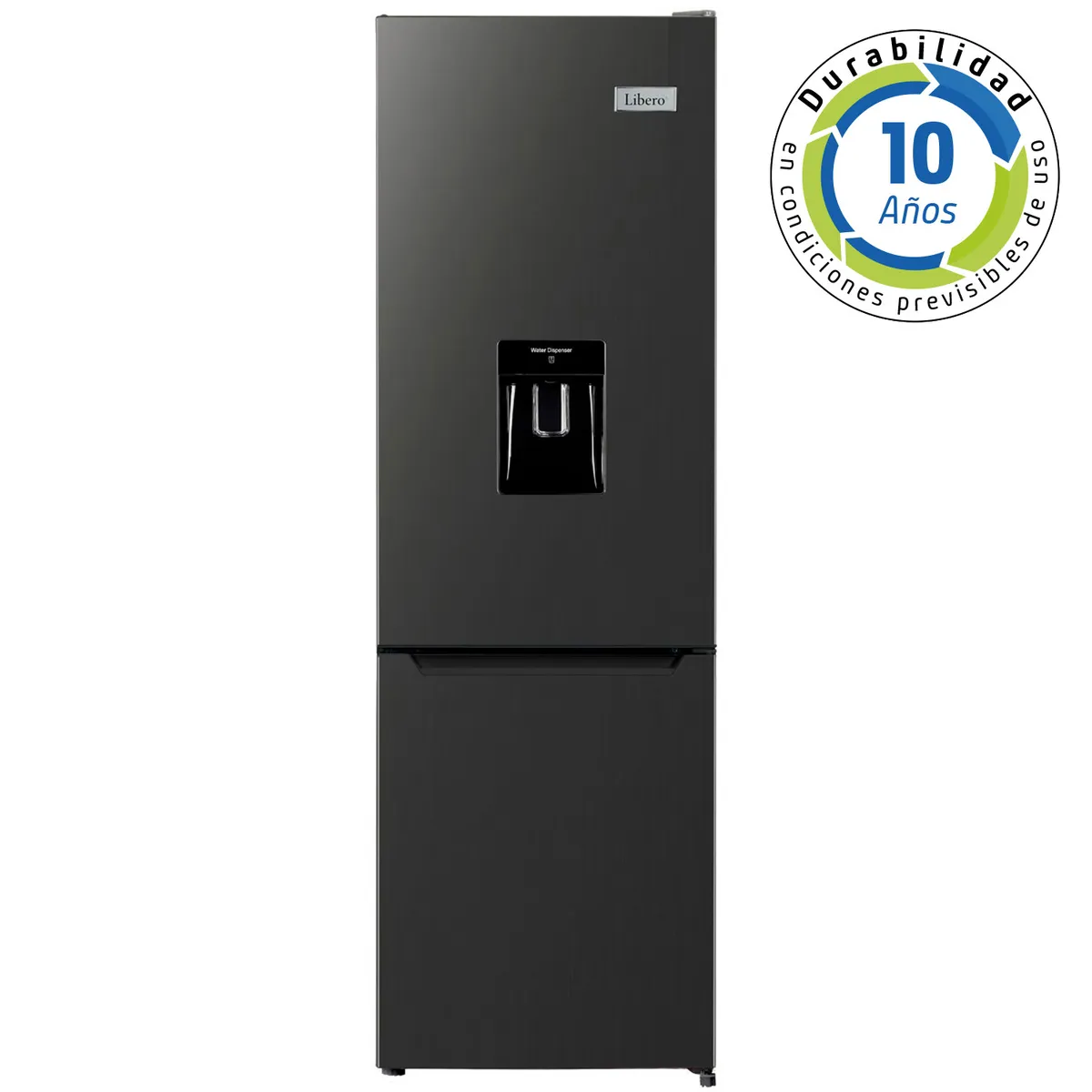 LIBERO - REFRIGERADOR BOTTOM FREEZER FRIO DIRECTO LRB-270SDNW NEGRO