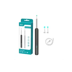 GENERICO - Limpia oídos cámara inteligente - extractor de cera. Endoscopio color negro
