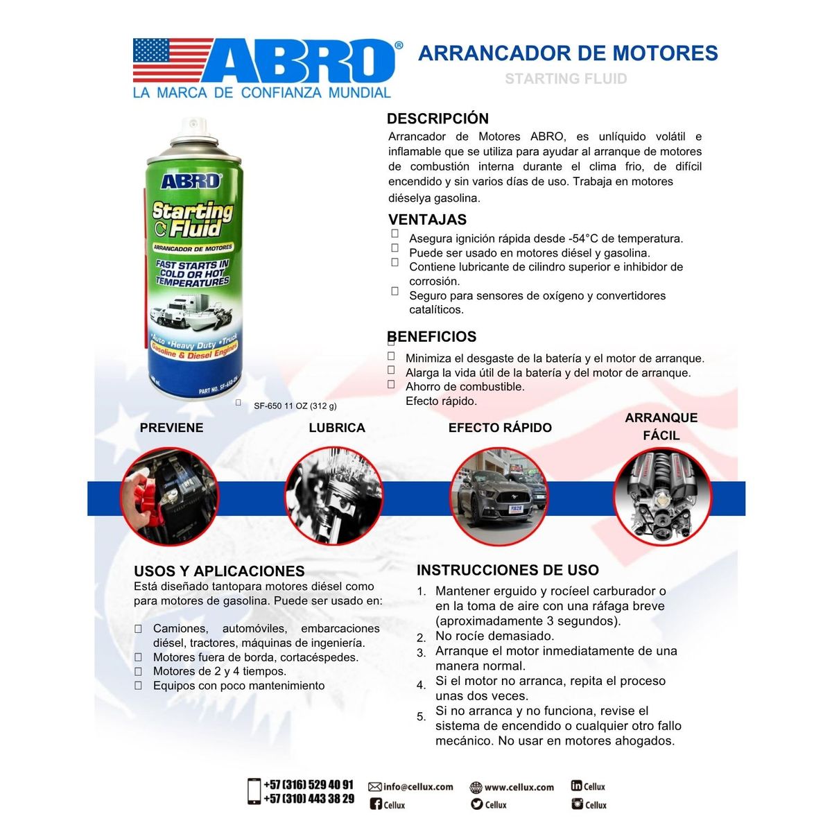 GENERICO - Partidor en Frio marca Abro 312 Grs.