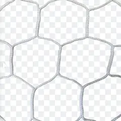 GENERICO - Par de Mallas para arcos de Fútbolito,malla hexagonales color blanco de 3x2, REDES ARENAS
