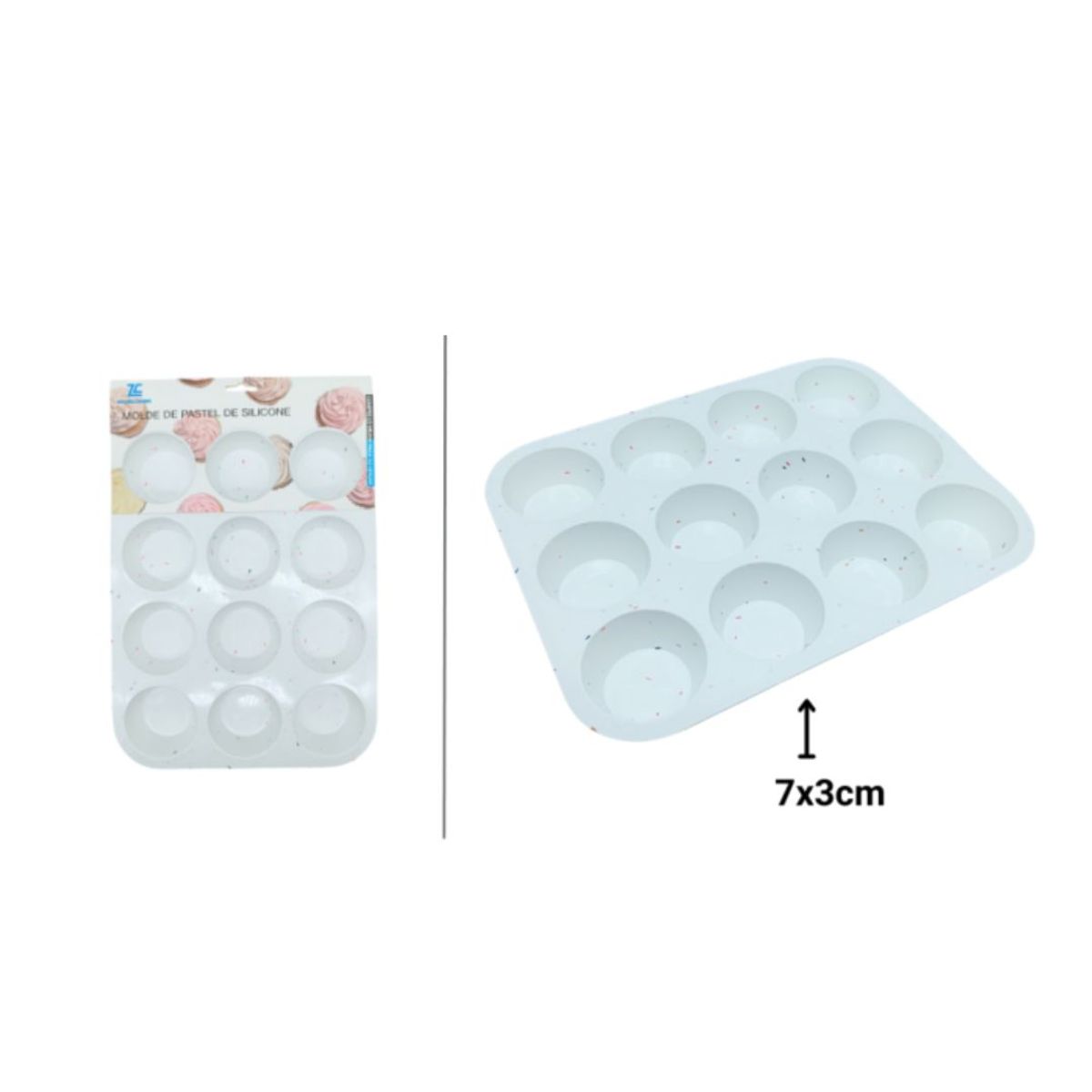 GENERICO - Molde 12 cupcakes 7cm