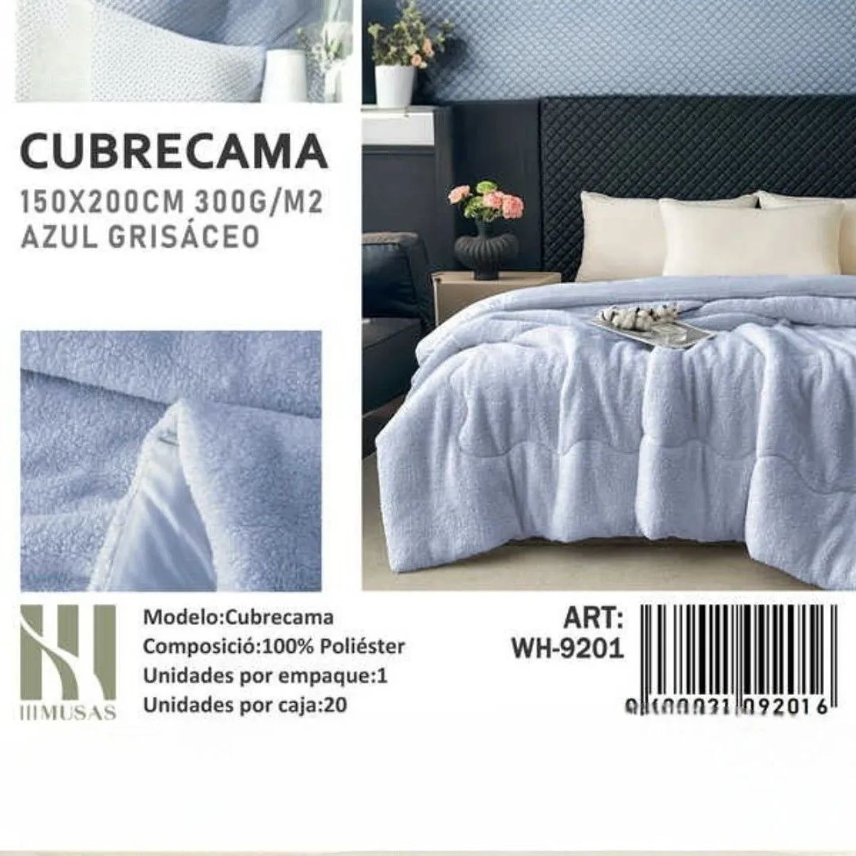 GENERICO - CUBRECAMA NUEVO IMUSSA PLAZA Y MEDIA