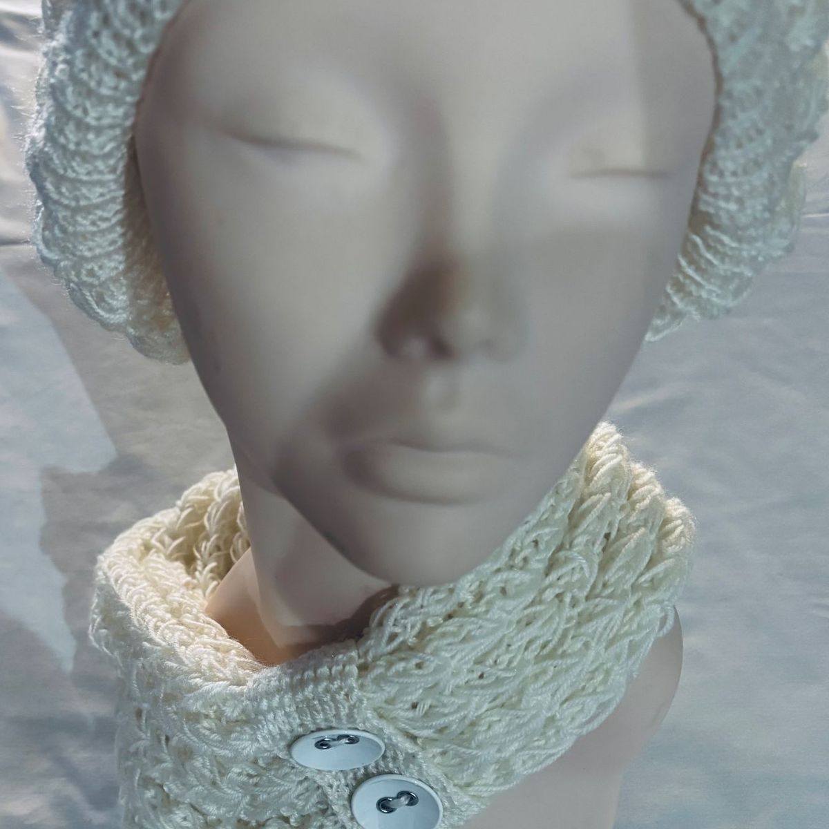AMG ACCESORIOS - CONJUNTO DE GORRO CON CUELLO HECHO A MANO DISEÑO EXCLUSIVO