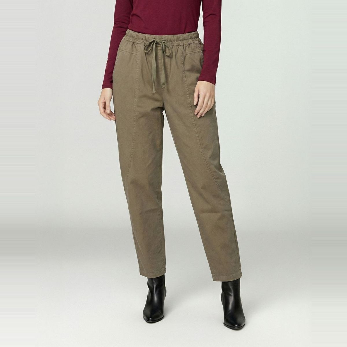 LINEATRE - Pantalon Mujer Carmen Regular Taupe Lineatre