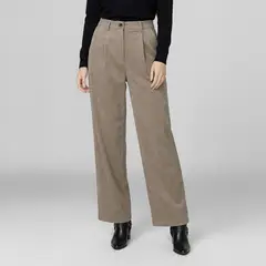 LINEATRE - Pantalon Mujer Paulina Relaxed Fango