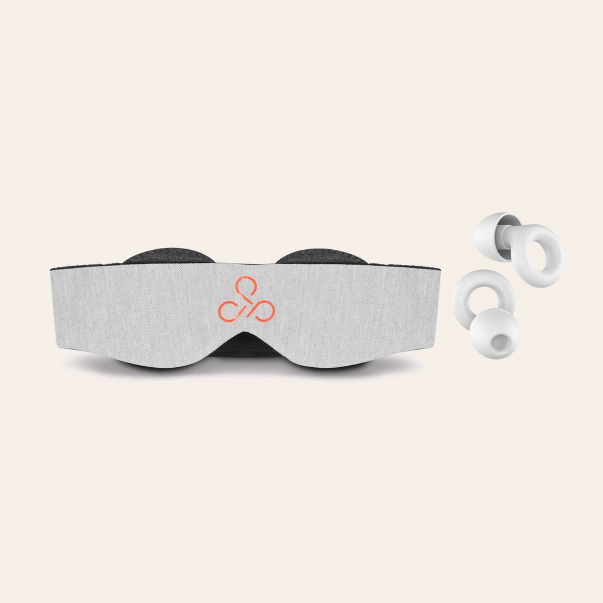 HYPNOS - Pack Sueño Profundo - Antifaz Gris + Tapones Blancos - Hypnos