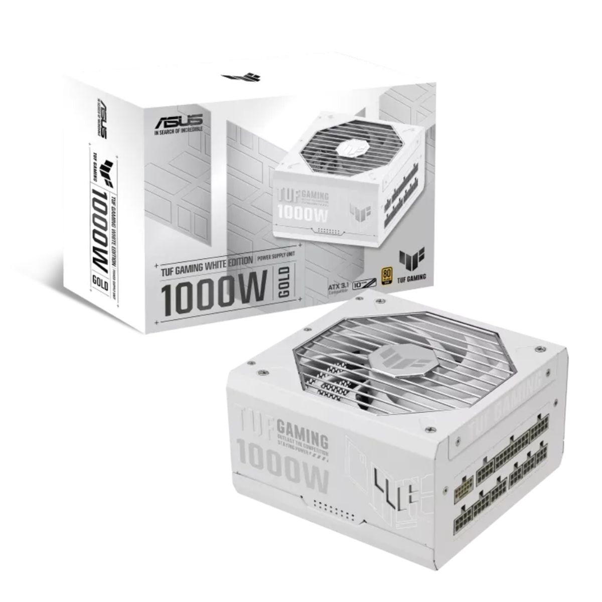 ASUS - Fuente de Poder ASUS TUF Gaming 1000W Gold White Edition