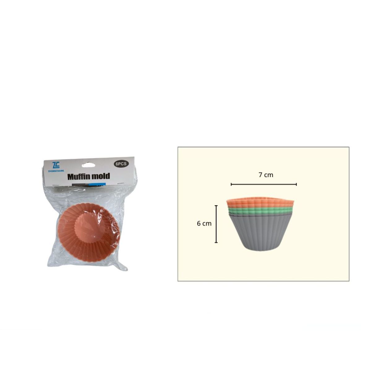 GENERICO - Molde muffin silicona 7cm