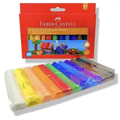 FABER-CASTELL - Pack 24 Unidades Plastilina 12 Colores