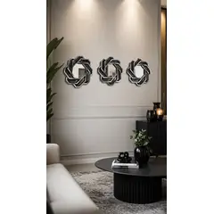 GENERICO - Set Marco Decorativo Pared Living Espejo Diseño Moderno