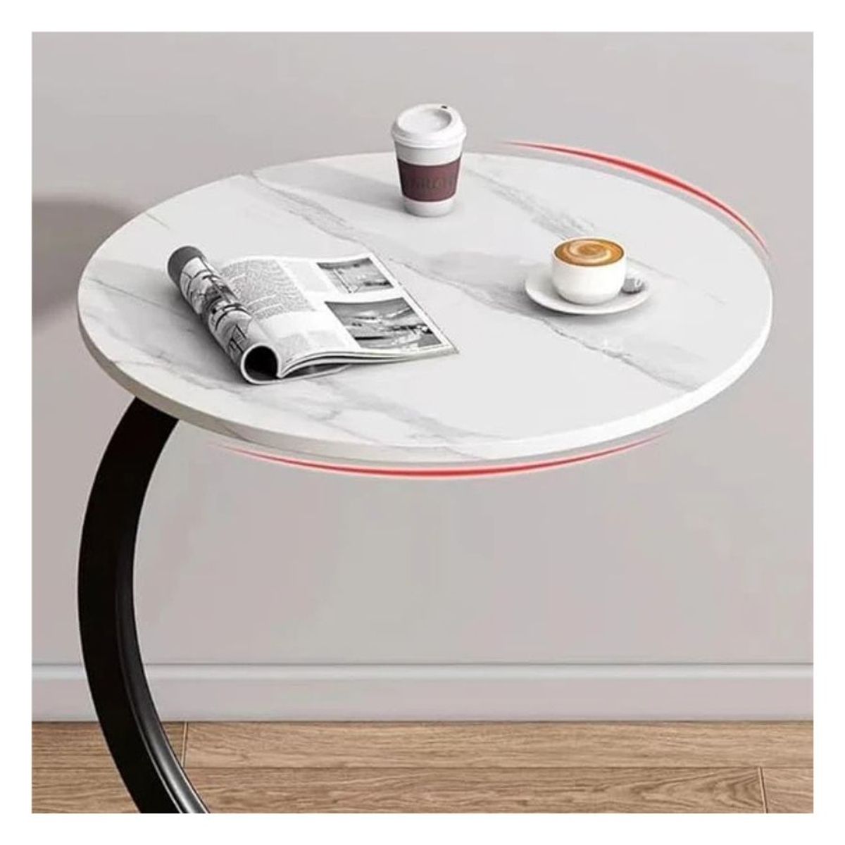 GENERICO - Mesa Auxiliar Forma C Sala De Estar Mesa Sofa Cama Recamara