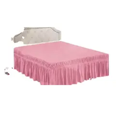 GENERICO - Faldon de cama Unicolor Rouss King