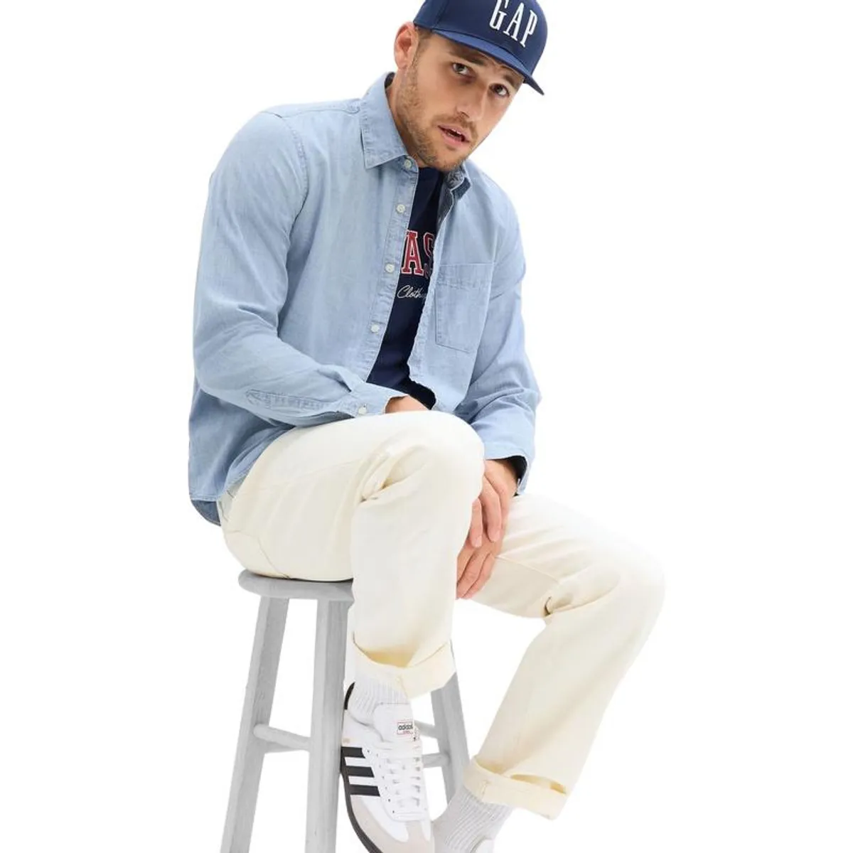 GAP - Camisa Denim Celeste GAP