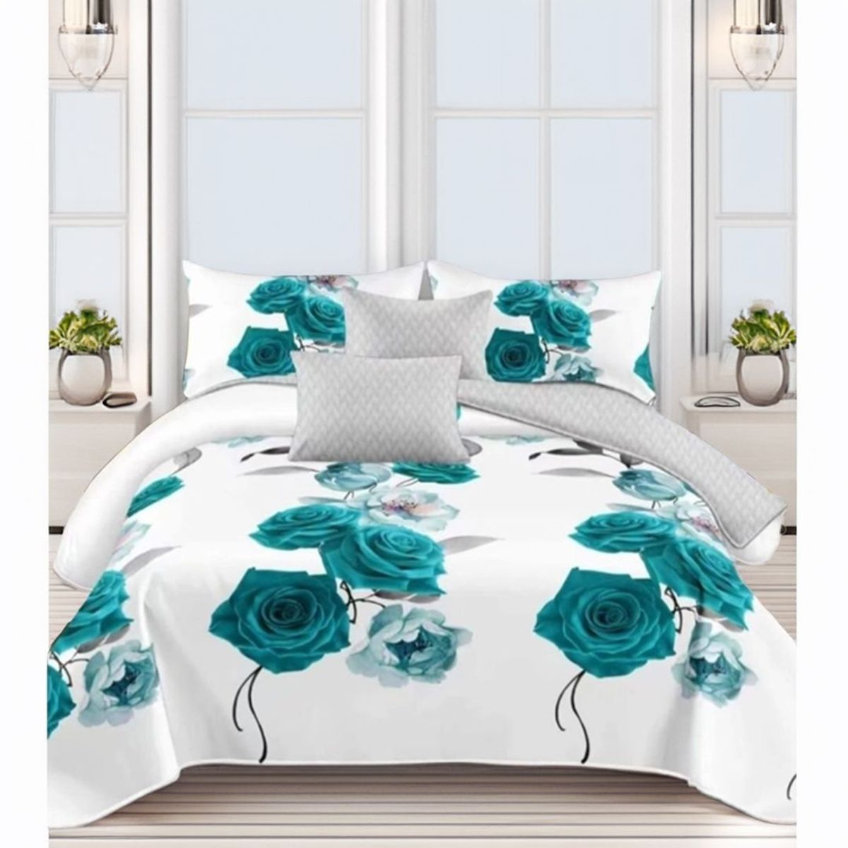 GENERICO - Cubrecama Quilt De Verano Con Diseño TF Plaza Y Media