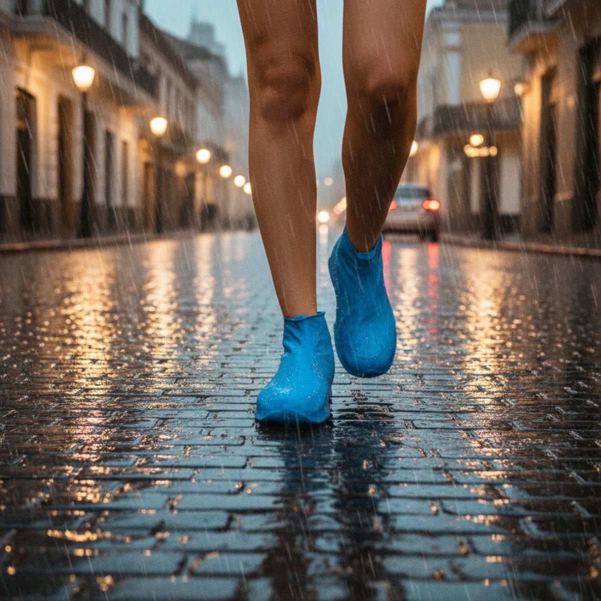 GENERICO - Cubre Calzado Impermeable Silicona Antideslizante Azul