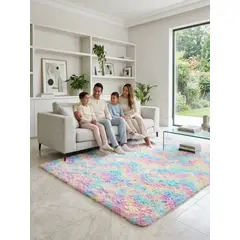 GENERICO - Alfombra Shaggy Pelo Largo 150x200 Cm Suave Living Dormitorio