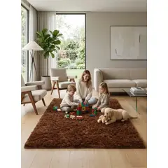 GENERICO - Alfombra Shaggy Pelo Largo 150x200 Cm Suave Living Dormitorio