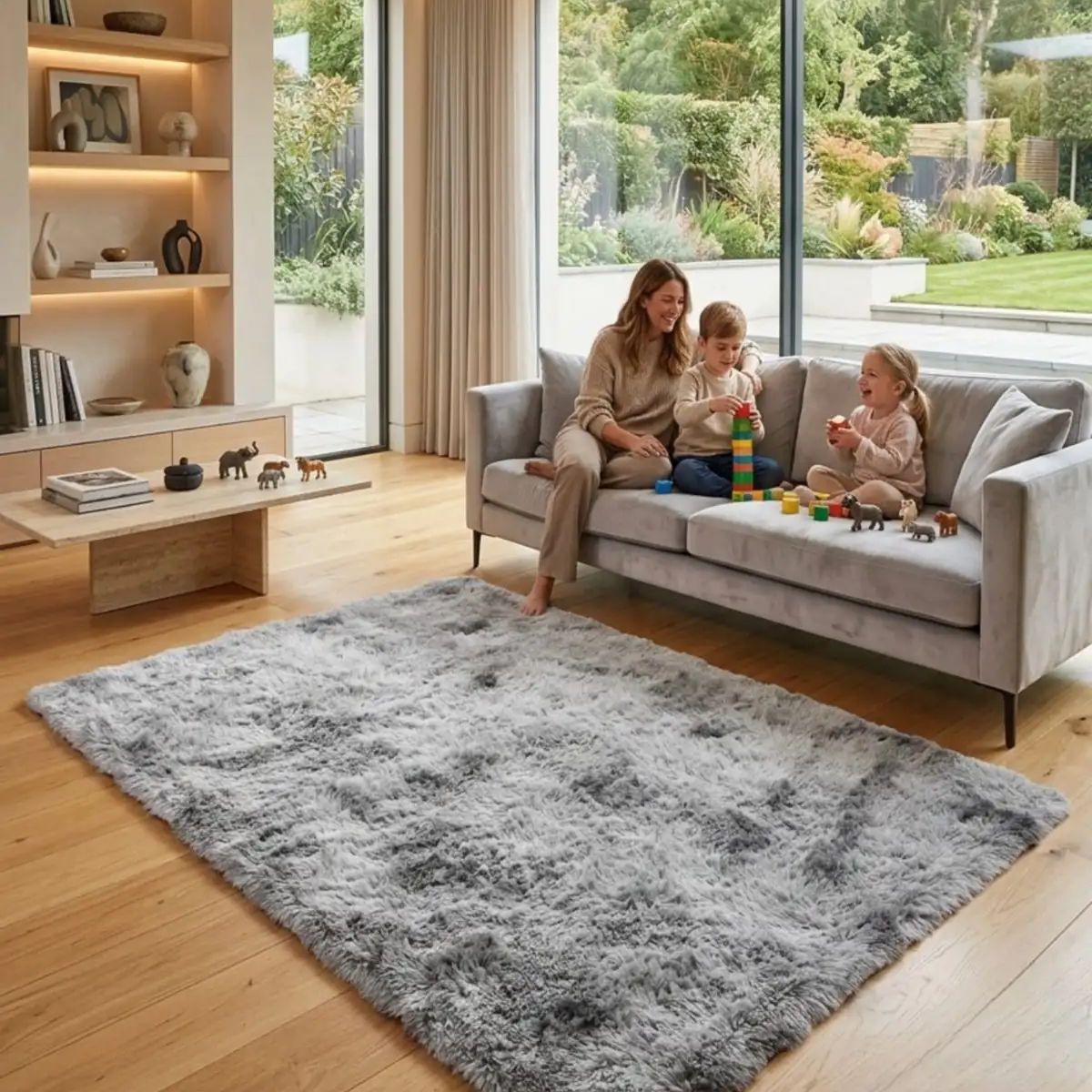GENERICO - Alfombra Shaggy Pelo Largo 150x200 Cm Suave Living Dormitorio