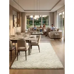 GENERICO - Alfombra Shaggy Pelo Largo 150x200 Cm Suave Living Dormitorio