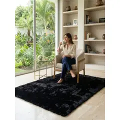 GENERICO - Alfombra Shaggy Pelo Largo 150x200 Cm Suave Living Dormitorio