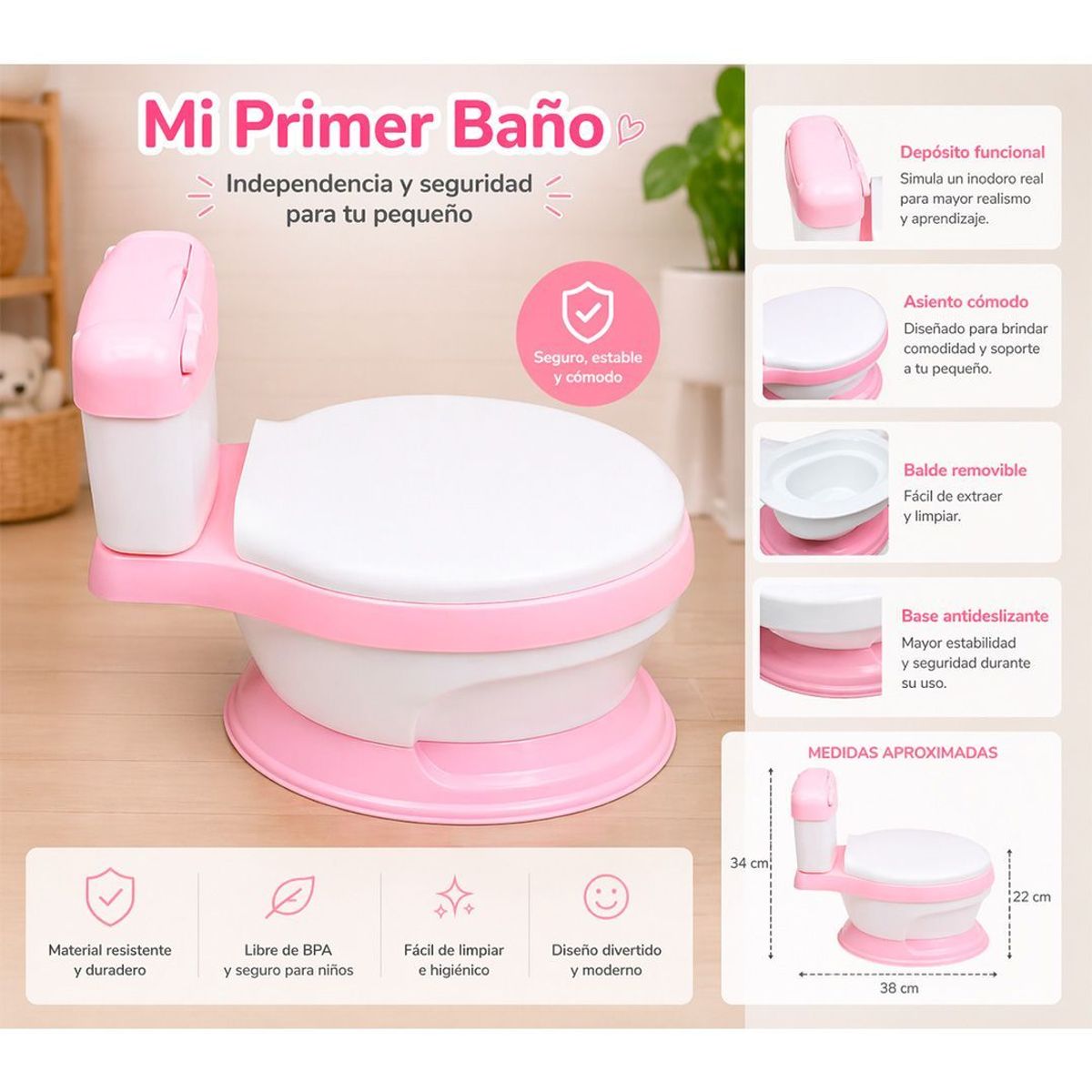 GENERICO - Baño Pelela Bacinica Niño Y Niña Urinario Portátil