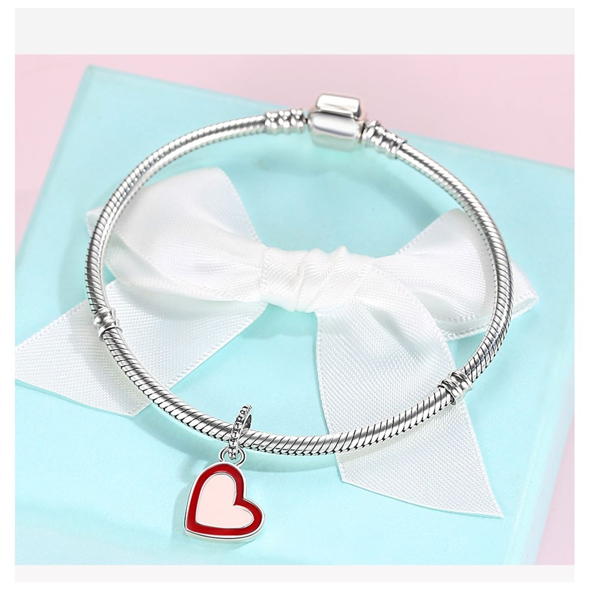 TODOJOYAS - Charm Dije Plata 925 Corazon Loved