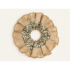 ATOMICA STRAP - Colet Maxi Scrunchie Print Verde y Arena