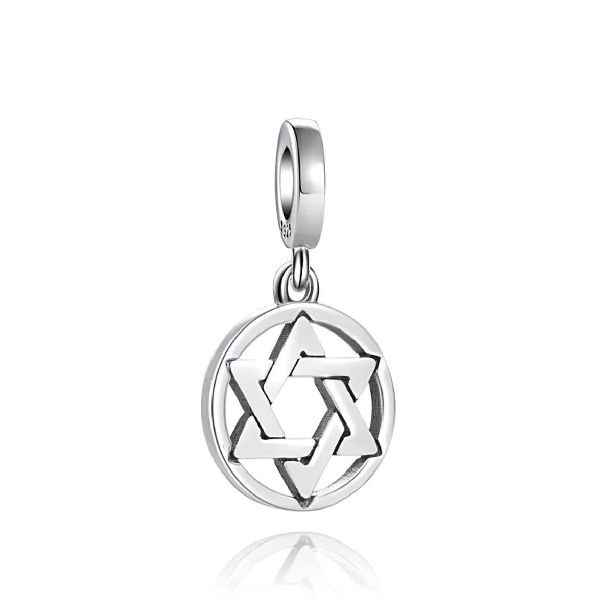 TODOJOYAS - Charm Dije Plata 925 Colgante Estrella de David
