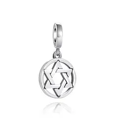 TODOJOYAS - Charm Dije Plata 925 Colgante Estrella de David