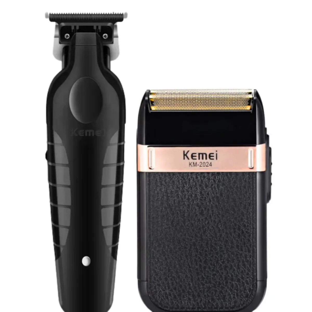 KEMEI - Combo Patillera Trimmer Kemei 2299 + Shaver Kemei 2024 Color Negro